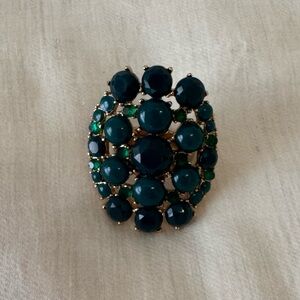 Banana Republic Teal and Gold Statement Ring